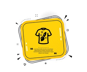 T-shirt design icon. Quote speech bubble. Creative brush sign. T shirt Graphic art symbol. Quotation marks. Classic t-shirt design icon. Vector