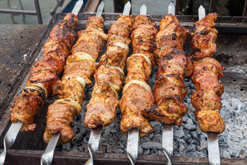 shish kebab on the barbecue