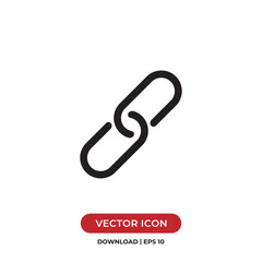 Chain link icon vector. Hyperlink sign