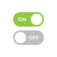 On off icon vector. Switch button sign