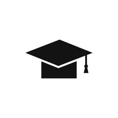 Graduation cap icon vector. Academic sign