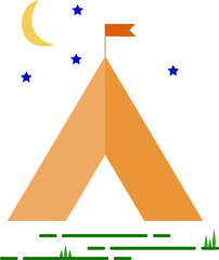 vector illustration of camping tent