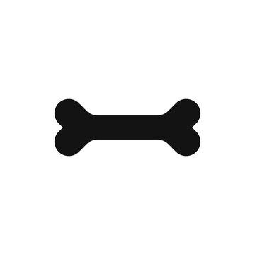 Bone icon vector. Simple outline bone sign