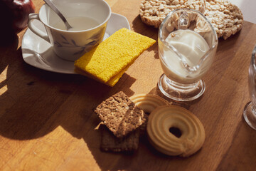 desayuno integral comida sana leche y cereales integrales