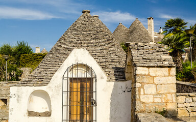 Fototapeta na wymiar Typical trulli buildings in Alberobello, Apulia, Italy