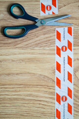 scissors cut the red ribbon