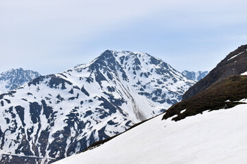 Oberalp Pass in der Schweiz im Mai 2020
