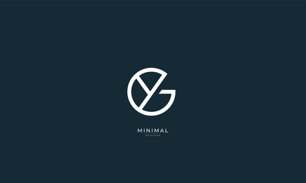 Alphabet letter icon logo YG or GY