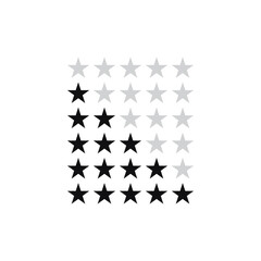 5 star rating icon vector. Product rating signs