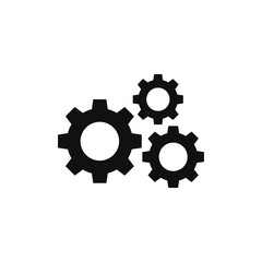 Gears icon vector. Settings symbol. Simple cog sign