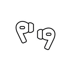 Airpod icon vector. Headphones sign