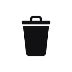Trash can icon vector. Simple trash can sign