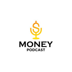 Money Podcast logo. Icon vector.