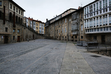 Fototapeta na wymiar Old town square. Vitoria-Gasteiz, Spain.