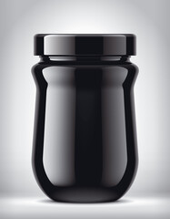 Glass Jar on Background. 