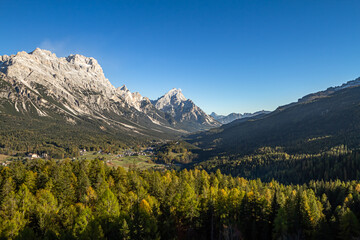 Italian national park of Ampezzo Dolomites.