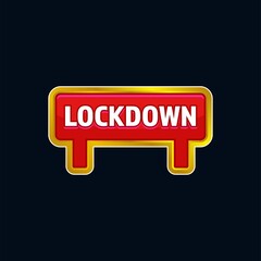 Lock down icon for physical distancing - 355041977