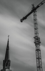 crane on the construction site
