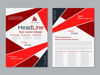 Modern professional two-sided flyer vector design template