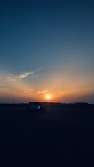 Naklejka premium sunset over the sea