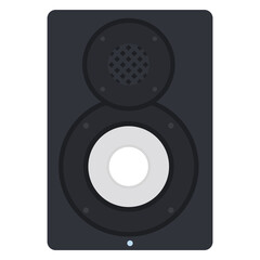 Acoustic speaker vector flat isolated