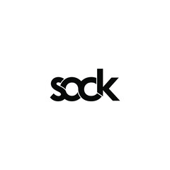 sock letter original monogram logo design
