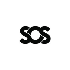sos letter original monogram logo design