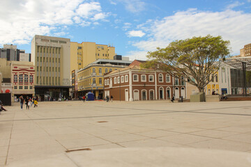 Naklejka premium square in the city