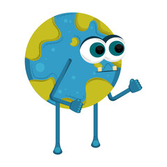 Earth planet cartoon