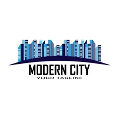 Modern City skyline . city silhouette. vector illustration in flat design
