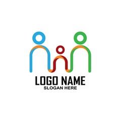 Family Care logo icon design template vector illustration,
