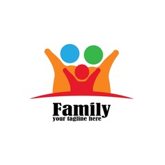 Family Care logo icon design template vector illustration,
