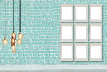 stone wall modern interior decoration empty room