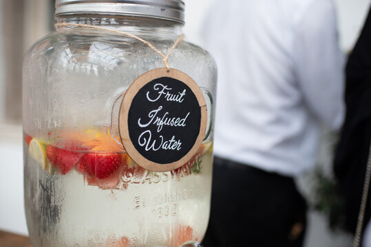 Fruit infused water kilner jar