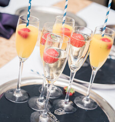 strawberries in champagne