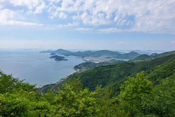 仁尾、風景、香川、青空、瀬戸内海、景色