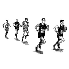 Drawing of the running competition 