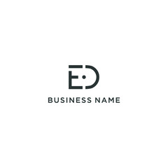 company logo vector, logo ED, initial ED, letters ED