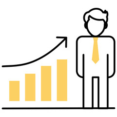 Stroke of Genius Concept, Business achievement vector Icon design 