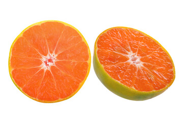 Orange  fruit  isolated on white background.