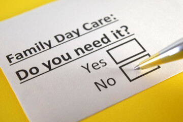 Obraz premium Questionnaire about services