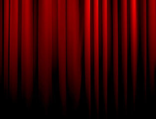 red curtain fade to the dark background