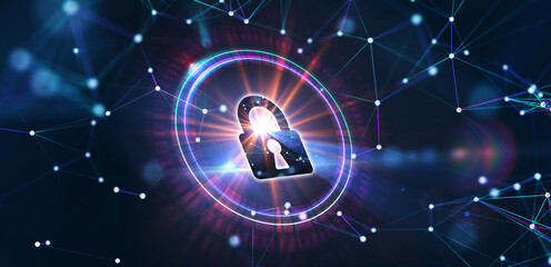 Obraz premium Cyber security data protection business technology privacy concept. Young businessman select the icon security on the virtual display.