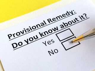 Obraz premium Questionnaire about civil litigation