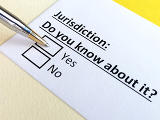 Obraz premium Questionnaire about civil litigation
