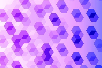 Abstract. Embossed Hexagon , honeycomb pink purple Background ,light and shadow ,Vector illustration.