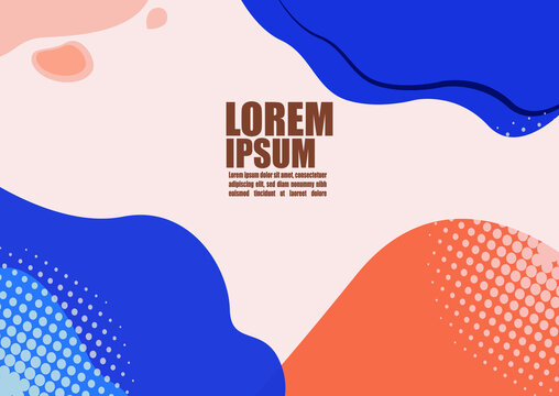 Colorful geometric background. Fluid shapes composition. Eps10