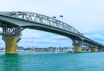 View to the Harbour Bridge from Northcote Point Auckland, New Zealand