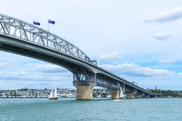 View to the Harbour Bridge from Northcote Point Auckland, New Zealand