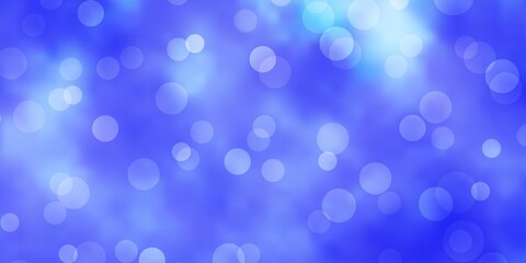 Light BLUE vector layout with circle shapes. Abstract colorful disks on simple gradient background. Design for posters, banners.